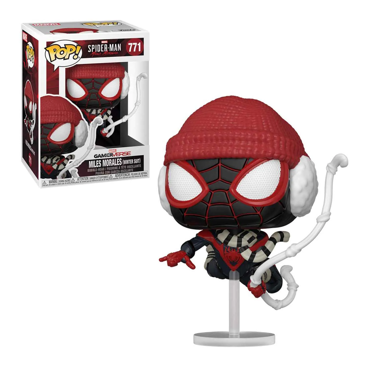 Spider-Man Miles Morales Game Winter Suit Funko Pop! Collectible Figure